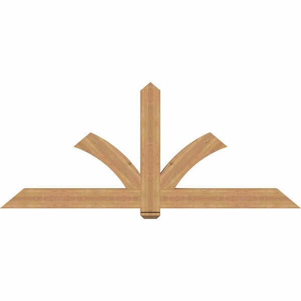 Ekena Millwork Redmond Smooth Timber Gable Bracket, Western Red Cedar, 84"W x 35"H x 3 1/2"D x 5 1/2"F, 10/12 Pitch GBW084X35X0406RED00SWR - main